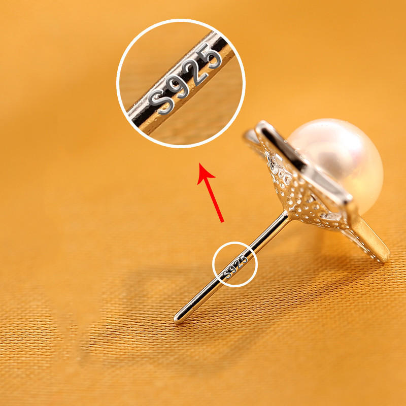 Pearl Earrings Sterling Silver Hypoallergenic Natural Authentic Pearl Earrings