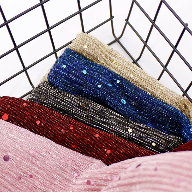 Sequins All-Mtch Scarf Monochrome Fashion Gold And Silver Long Scarf Women