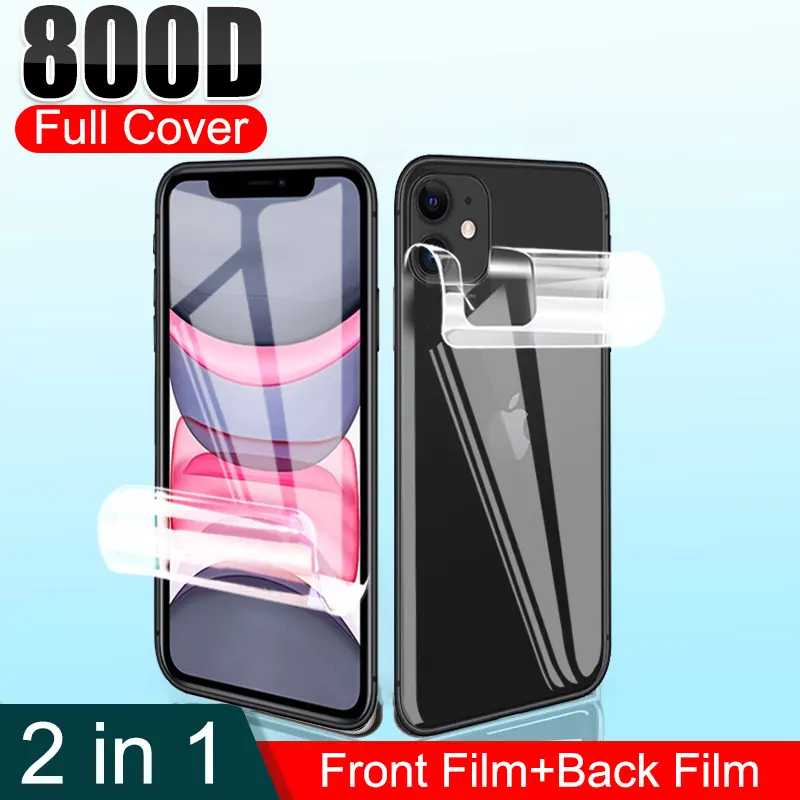 Full protective film before and after mobile