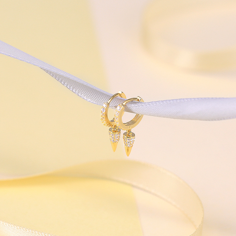 New Punk Style Geometric Diamond Earrings