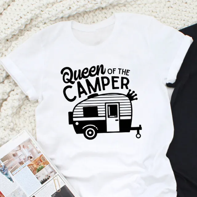King Of The Camper And Queen Of The Camper T Shirt Funny White - Shop at LoveMi