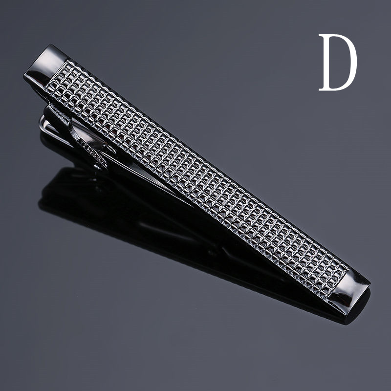 Bronze Polished Rubber Pattern Floral Tie Clip Fashion Business Men's Tie Clip