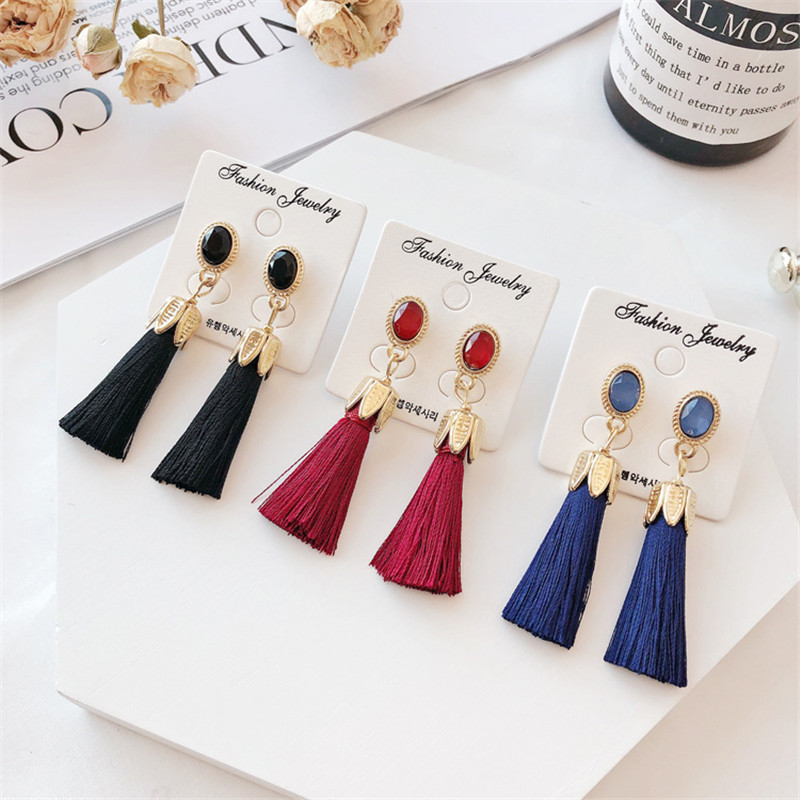 Korean Version Of Korean Crystal Leaf Earrings Female Jewelry Earrings
