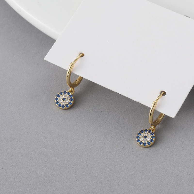 Devil's Eye Sterling Silver Earrings