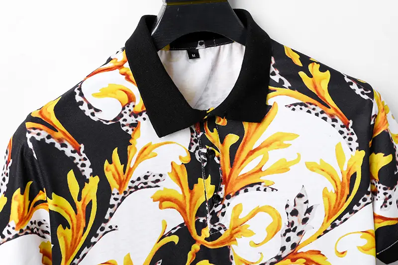 Lapel Short Sleeve Men's Summer Digital Printing