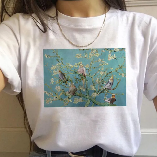 Van Gogh Aesthetic Oil Painting Women's Short Sleeve T Shirt 16 - Shop at LoveMi