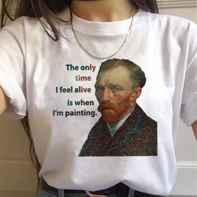Van Gogh Aesthetic Oil Painting Women's Short Sleeve T Shirt 13 - Shop at LoveMi