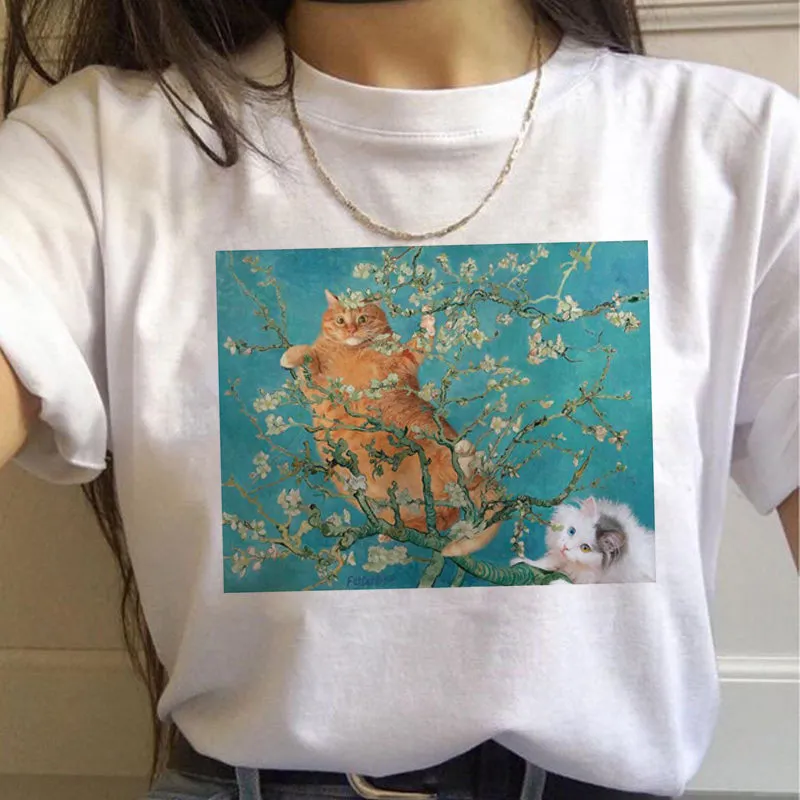 Van Gogh Aesthetic Oil Painting Women's Short Sleeve T-Shirt - 8
