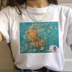 Van Gogh Aesthetic Oil Painting Women's Short Sleeve T-Shirt - 8 - View 1