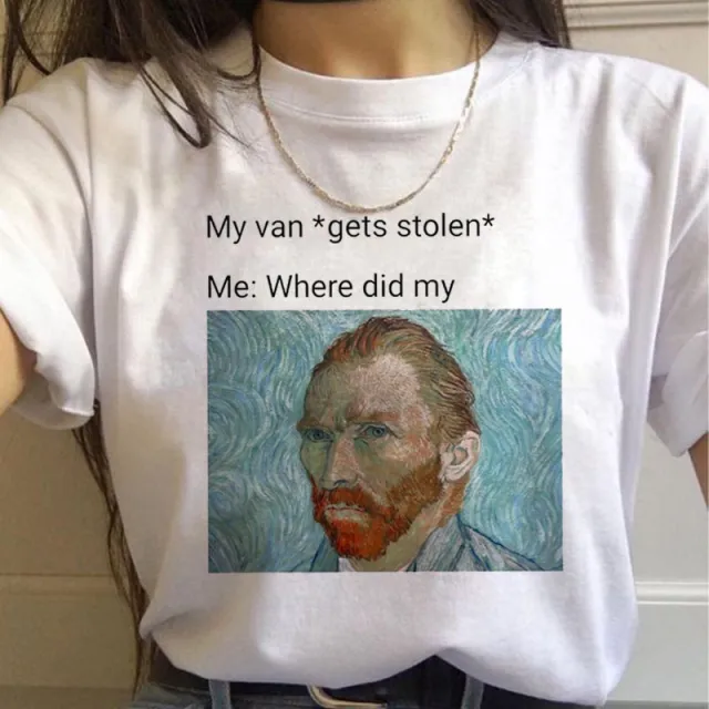 Van Gogh Aesthetic Oil Painting Women's Short Sleeve T Shirt 5 - Shop at LoveMi