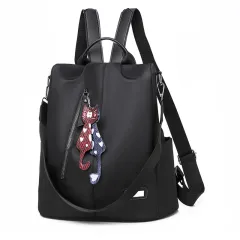 Zhenli Bag Women New European And American Style Oxford Cloth Girls Backpack Women - Black - View 1