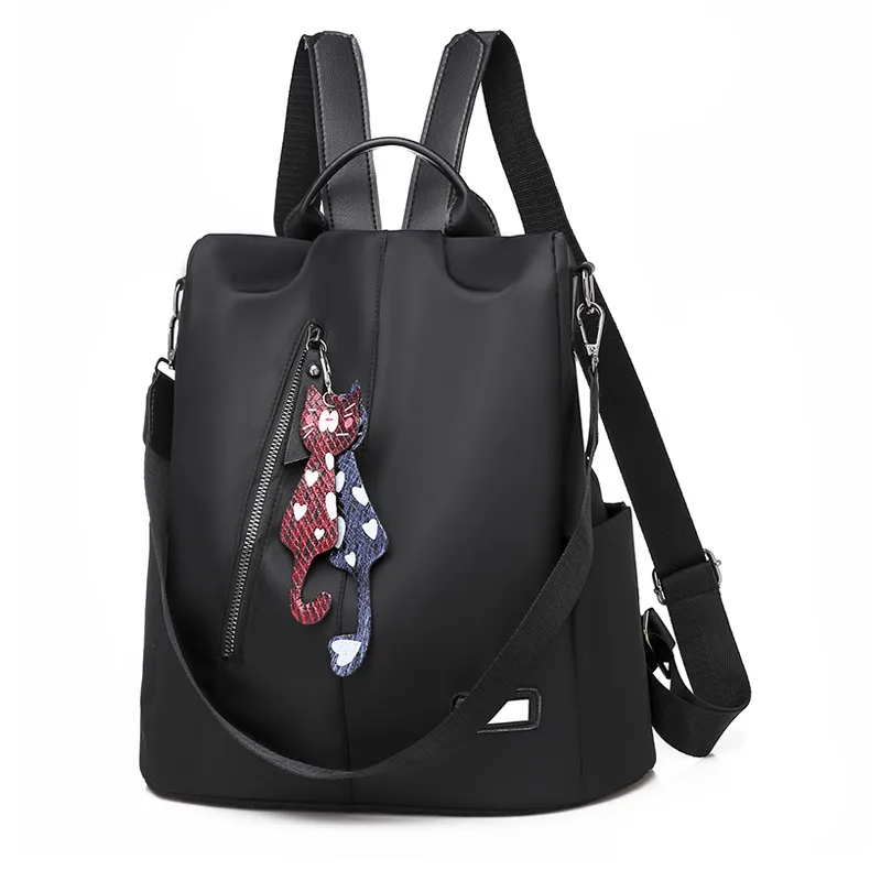 Zhenli Bag Women New European And American Style Oxford Cloth Girls Backpack Women - Black
