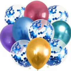 20 12inch Metallic Balloons Gold Confetti Balloons Chr - 11Style - View 1