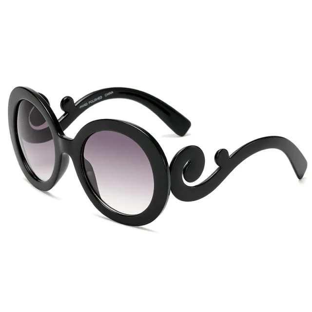 Retro Ladies Sunglasses European And American Trendy Fashion Bright Black - Shop at LoveMi