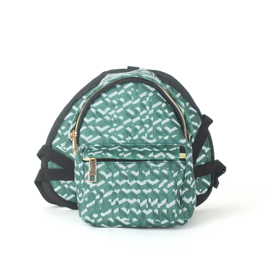 Dog School Bag Pet Trendy Brand Dog Tooth Backpack Dog Out Of Backpack Small And Medium-sized Dog Fadou Schnauzer Backpack - Green