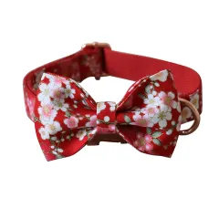 Red And Flower Style Female Dog Dog Pen And Dog Leash Set - Bow Dog Pen - View 1