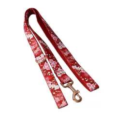 Red And Flower Style Female Dog Dog Pen And Dog Leash Set - Leash - View 1