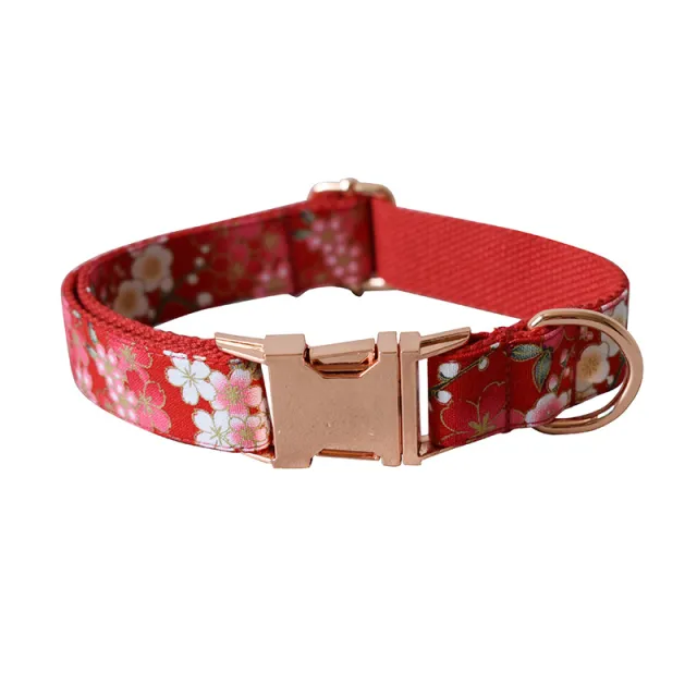 Red And Flower Style Female Dog Dog Pen And Dog Leash Set Dog Pen - Shop at LoveMi