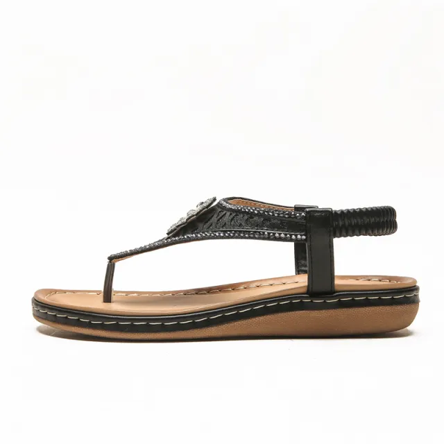 Sub fashion Flat bottomed Flip Flops Black - Shop at LoveMi