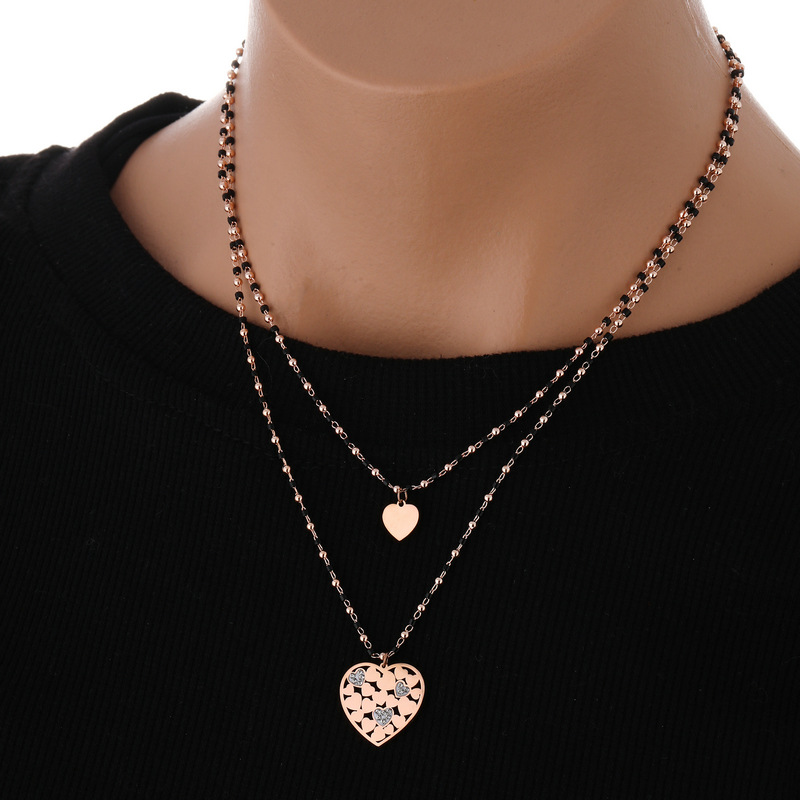 Hot European And American Love Heart Pendant Necklace