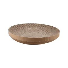 Replaceable Corrugated Paper Scratch Resistant Cat Litter Plastic - Brown - View 1