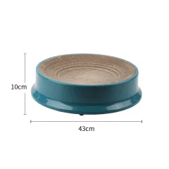 Replaceable Corrugated Paper Scratch Resistant Cat Litter Plastic - Blue - View 1