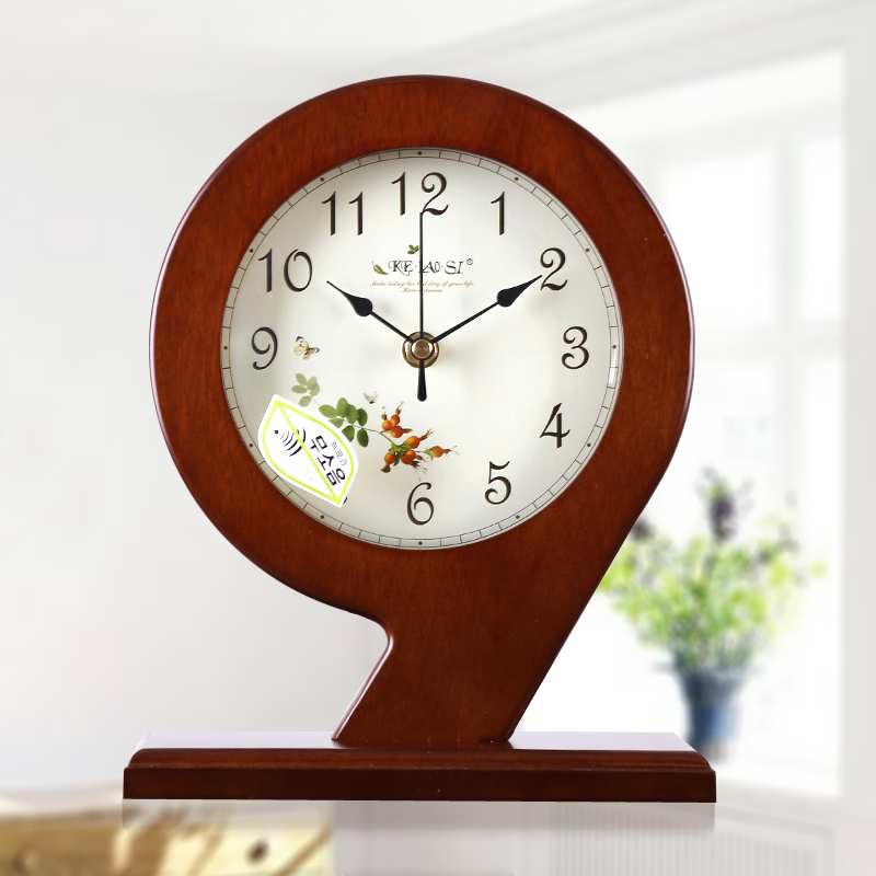 Digital Desk Clock Pendulum Wooden Ultra-quiet (White)