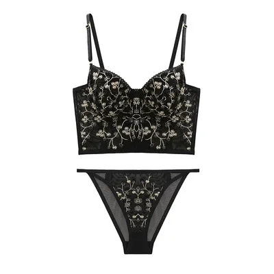 Body 7 breasted Sexy Outer Bra Underwear Set Black - Shop at LoveMi