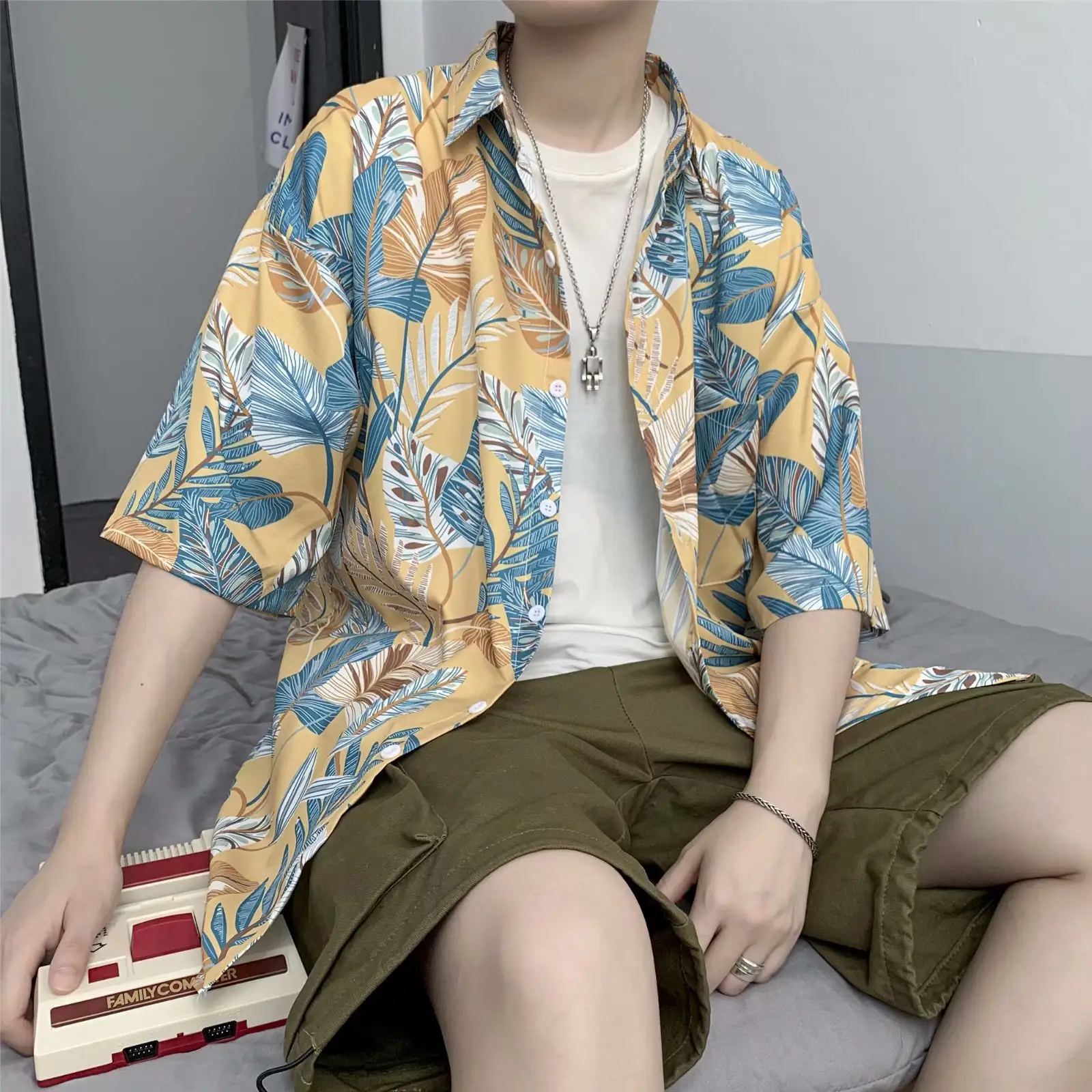 Super Fire Hawaiian Beach Flower Shirt