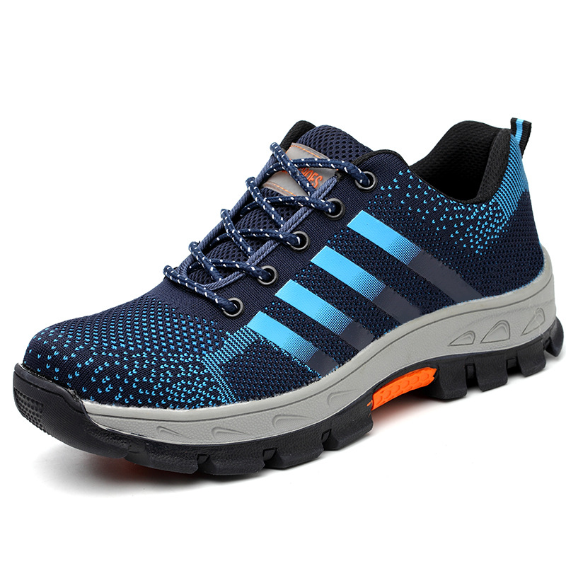 Tenis Zapatos Calzado Con Punta De Acero Zapato De Seguridad Para Mujer Hombre Blue - Shop at LoveMi