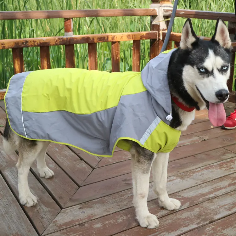 Color Block Cloak Big Dog Raincoat Outdoor