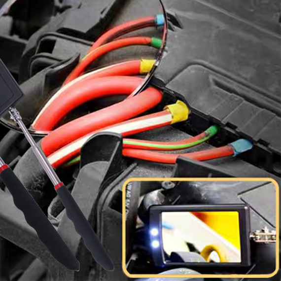 Led Telescopic Inspection Mirror Car With Lamp Universal Folding Square Mirror — foto 3