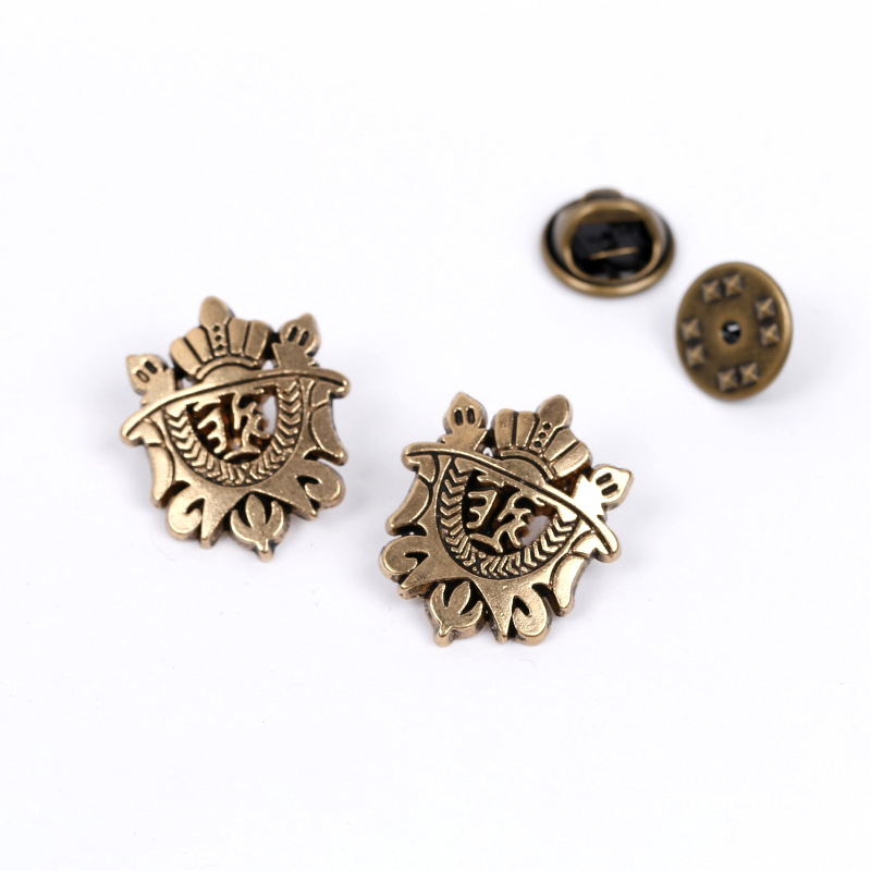 Men'S Temperament Crown Shield Shirt Pin Golden - Shop at LoveMi