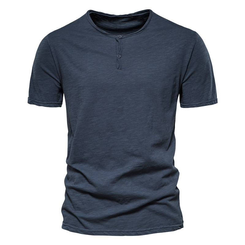 Men's Casual Slim Round Neck Cotton T-shirt