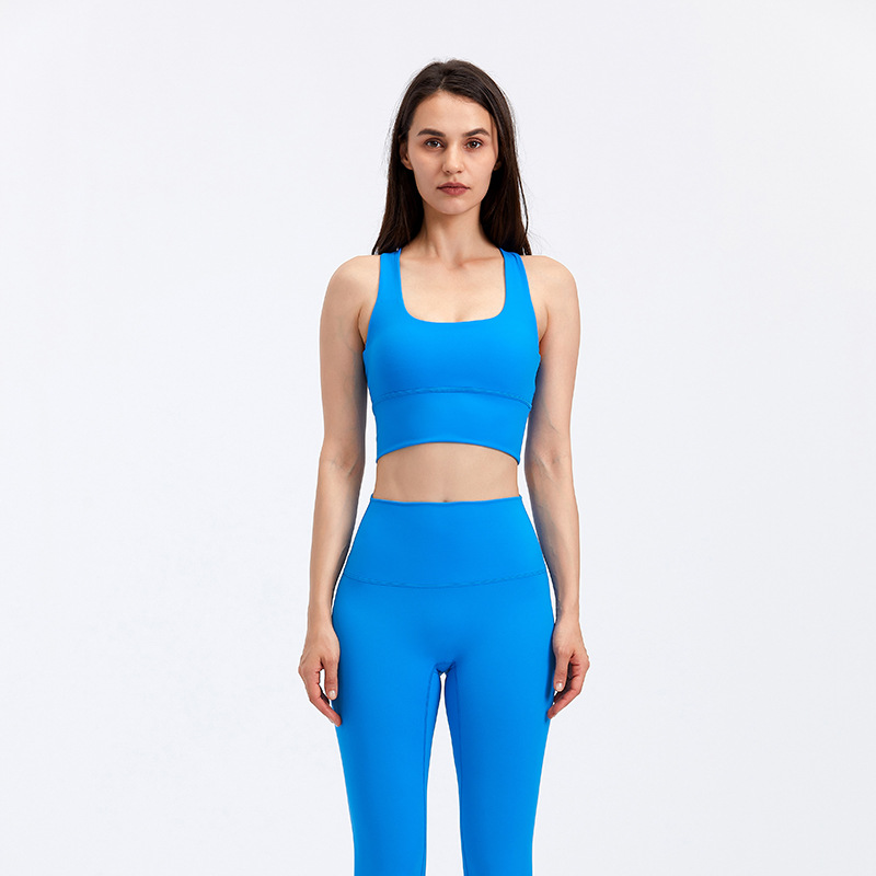 Women's Yoga Vest With Chest Pad Sexy Cross Beautiful Back Sports Top