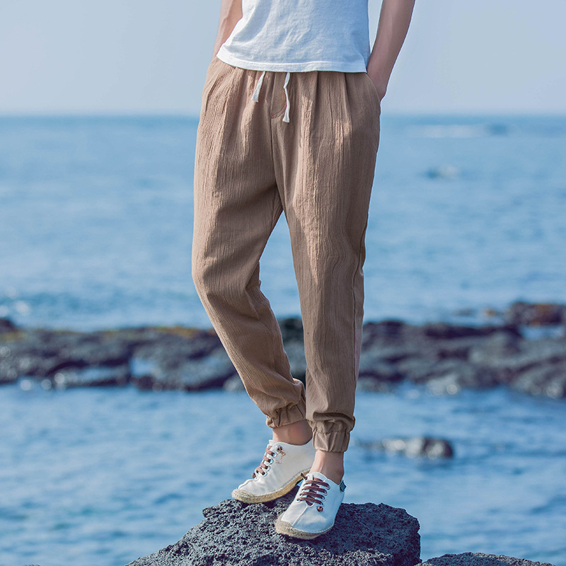 Title 6, Pantaloni casual in lino traspiranti taglie for...