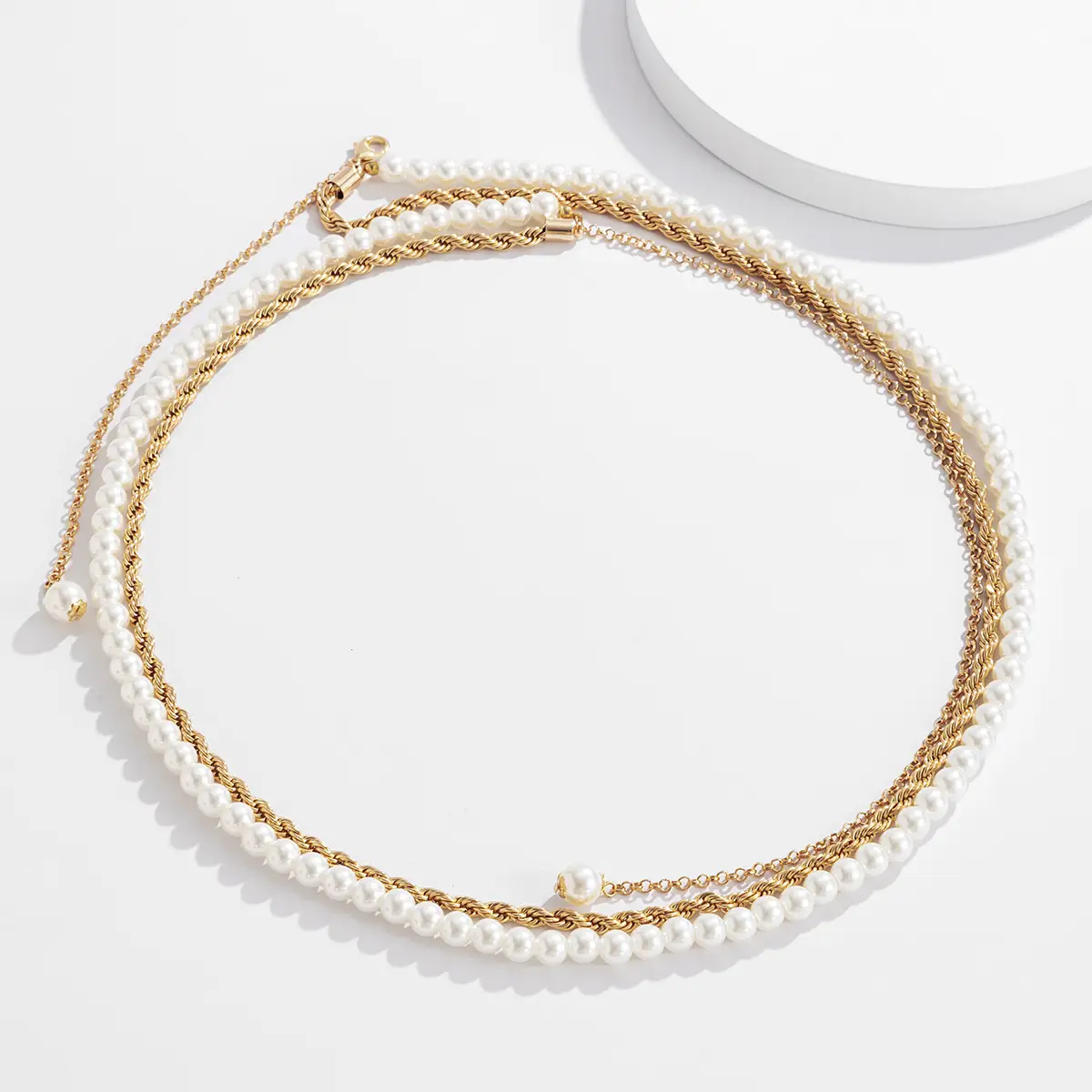 Casual Pearl Dress Waist Chain Accessories