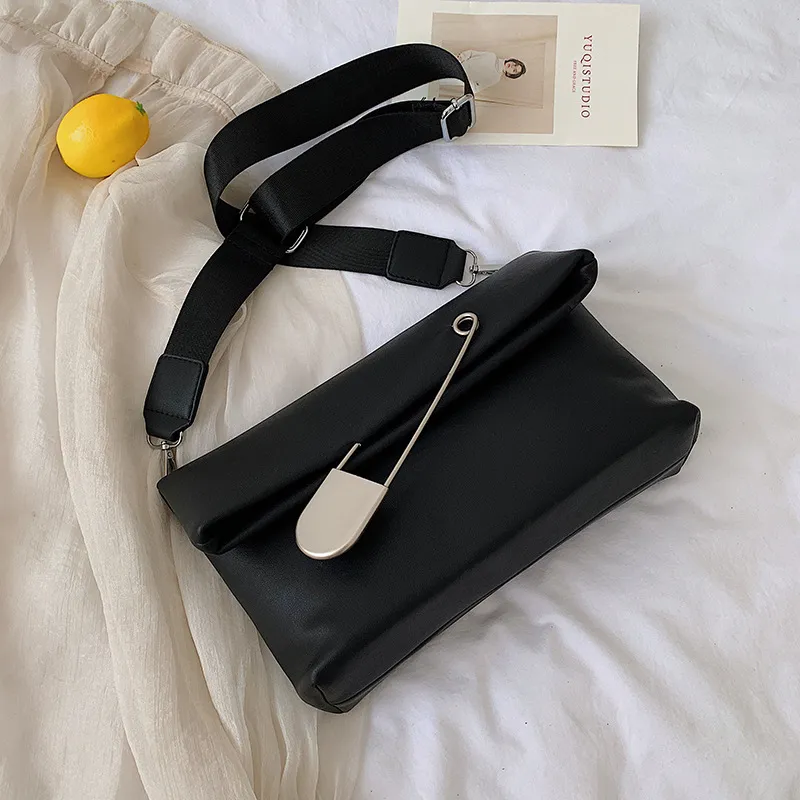 Shoulder Bag Korean Fashion All-match Messenger Bag - Black