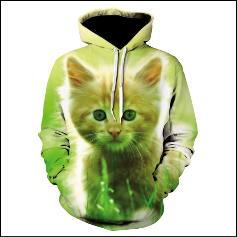 Title 9, 3D-Digitaldruck-Herrenpullover mit Kapuze