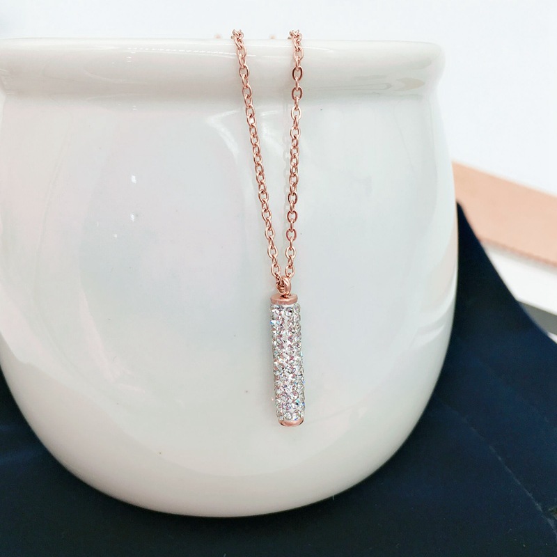 Cylinder Pendant Stainless Steel Necklace