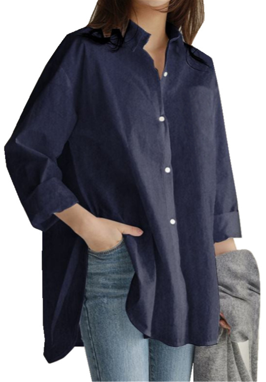 Loose Casual Long-sleeved Irregular Shirt
