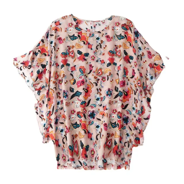 Chiffon Shirt Short sleeved T shirt Summer Women's Round Neck Top - Shop at LoveMi