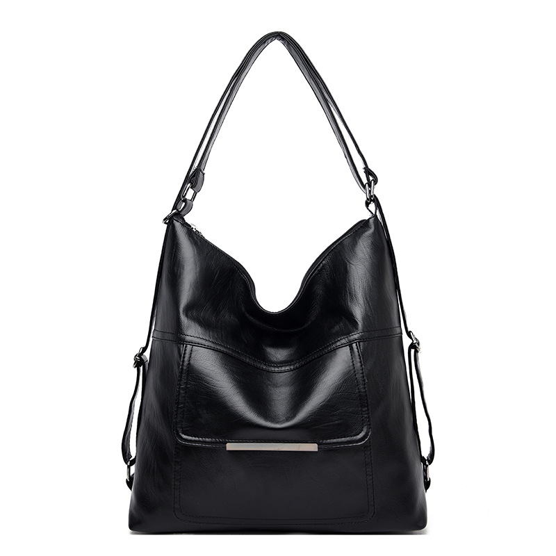 Retro Large Capacity Single Shoulder Messenger Backpack Black - Shop at LoveMi