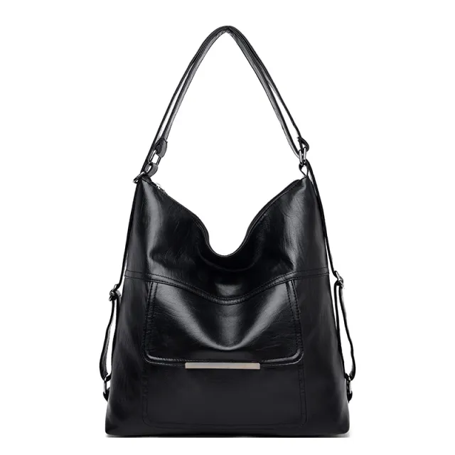 Retro Large Capacity Single Shoulder Messenger Backpack Black - Shop at LoveMi