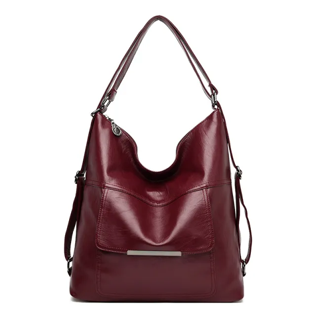 Retro Large Capacity Single Shoulder Messenger Backpack Red - Shop at LoveMi