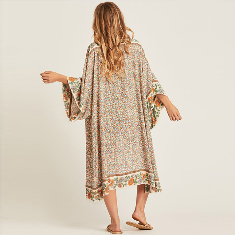 Mid-length Cardigan Swimsuit Coverall