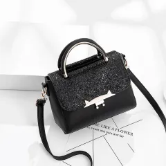 Bag Women Korean Casual Fashion Women's Bag Messenger Shoulder Handbag - Black - View 1