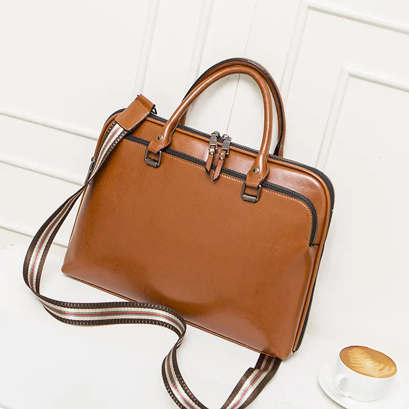 New Style Cowhide Lady Briefcase Large Capacity