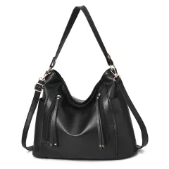 Korean Women's Bag, Shoulder Bag, Messenger Bag, Large-capacity Bag - Black - View 1