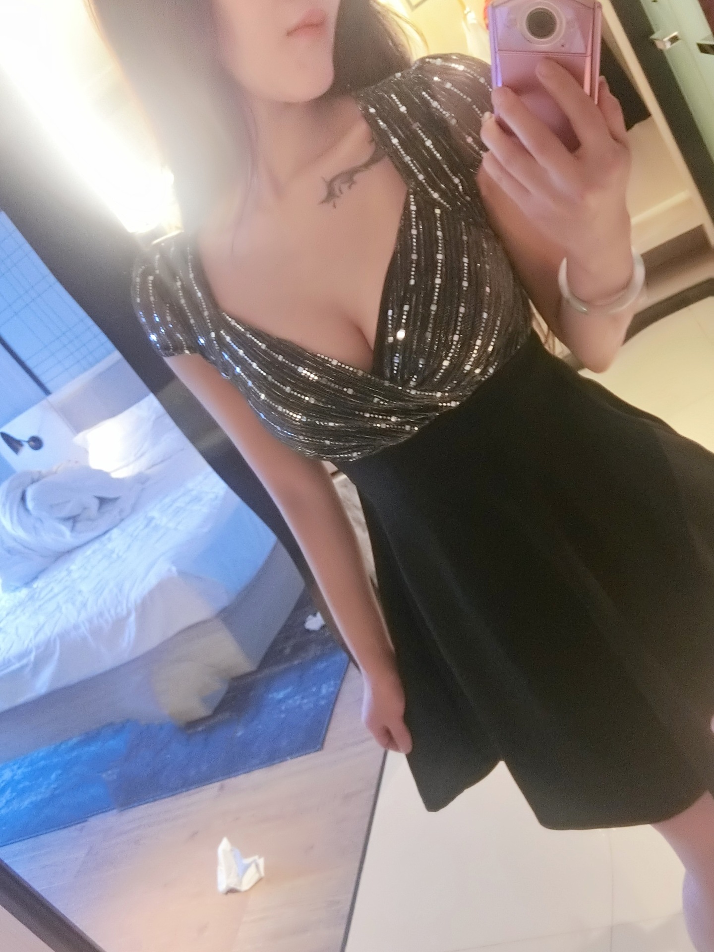 Waist Pleated Temperament Dress